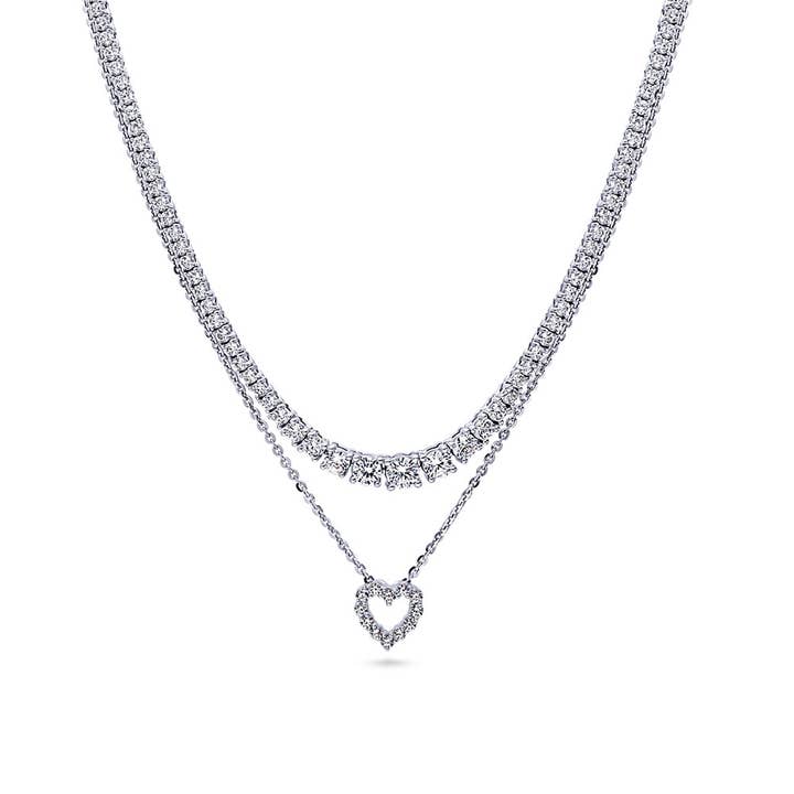 Collana con pendente in argento sterling e zirconi graduati BERRICLE per la vendita all'ingrosso da parte di BERRICLE