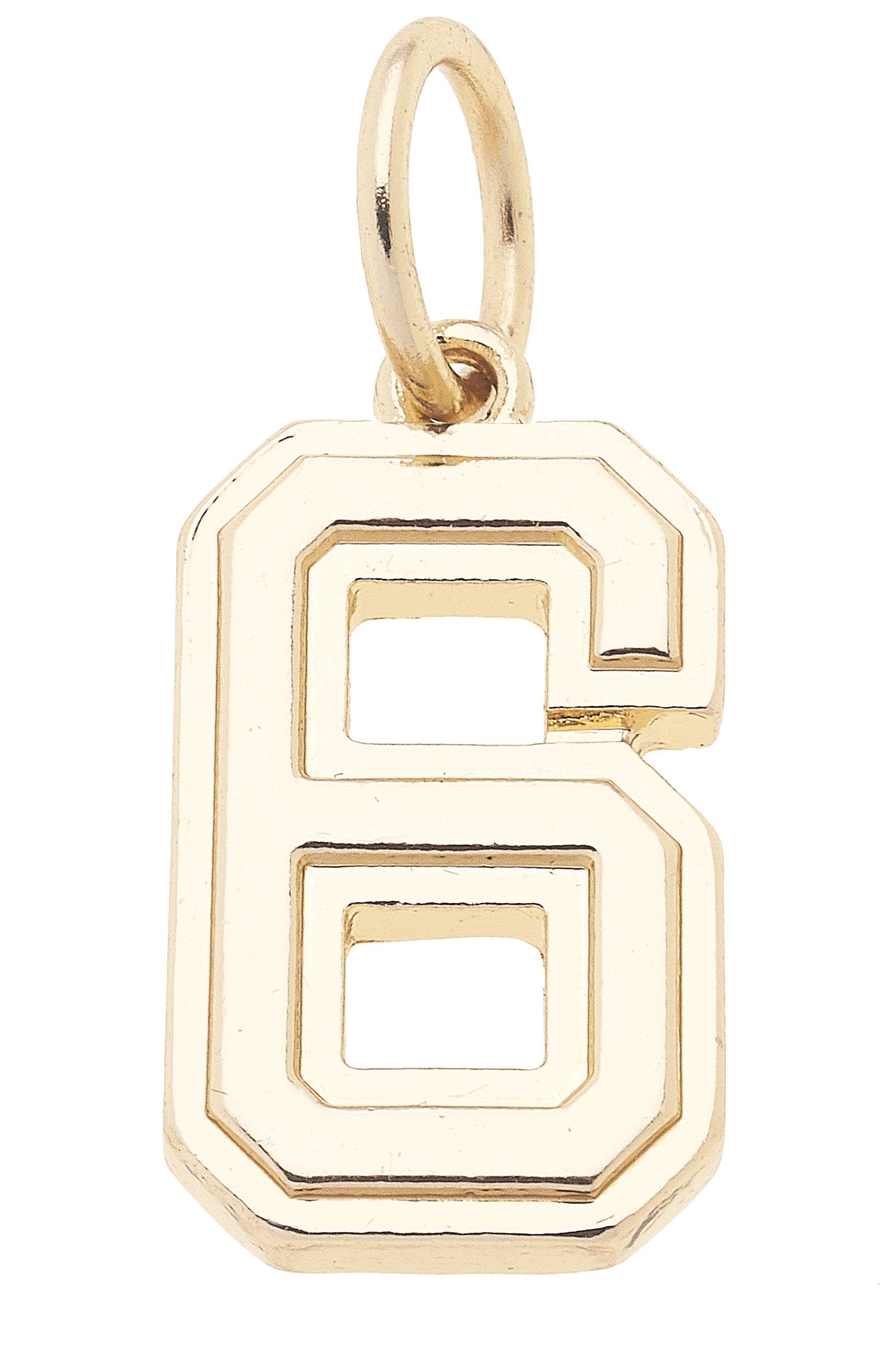 Canvas Style - Wholesale Individual Charm/Pendant - Number Charm in Shiny Gold7