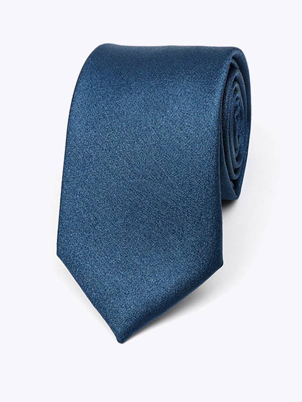 Blue Sequin Tie No. 3 for Men in Polyester "Armand" for wholesale by Unipap's
