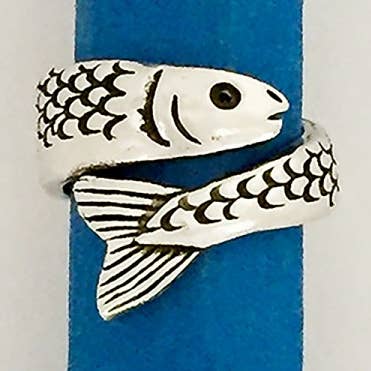 Basic Spirit - Wholesale Cocktail/Statement Ring - Fish Adjustable Ring0