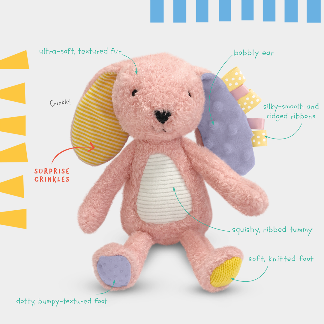 Make Believe Ideas - Wholesale Stuffed/Plush Toy - Kids & Baby - Sensory Snuggables Small Plush Rabbit (polybag/swingtag)1