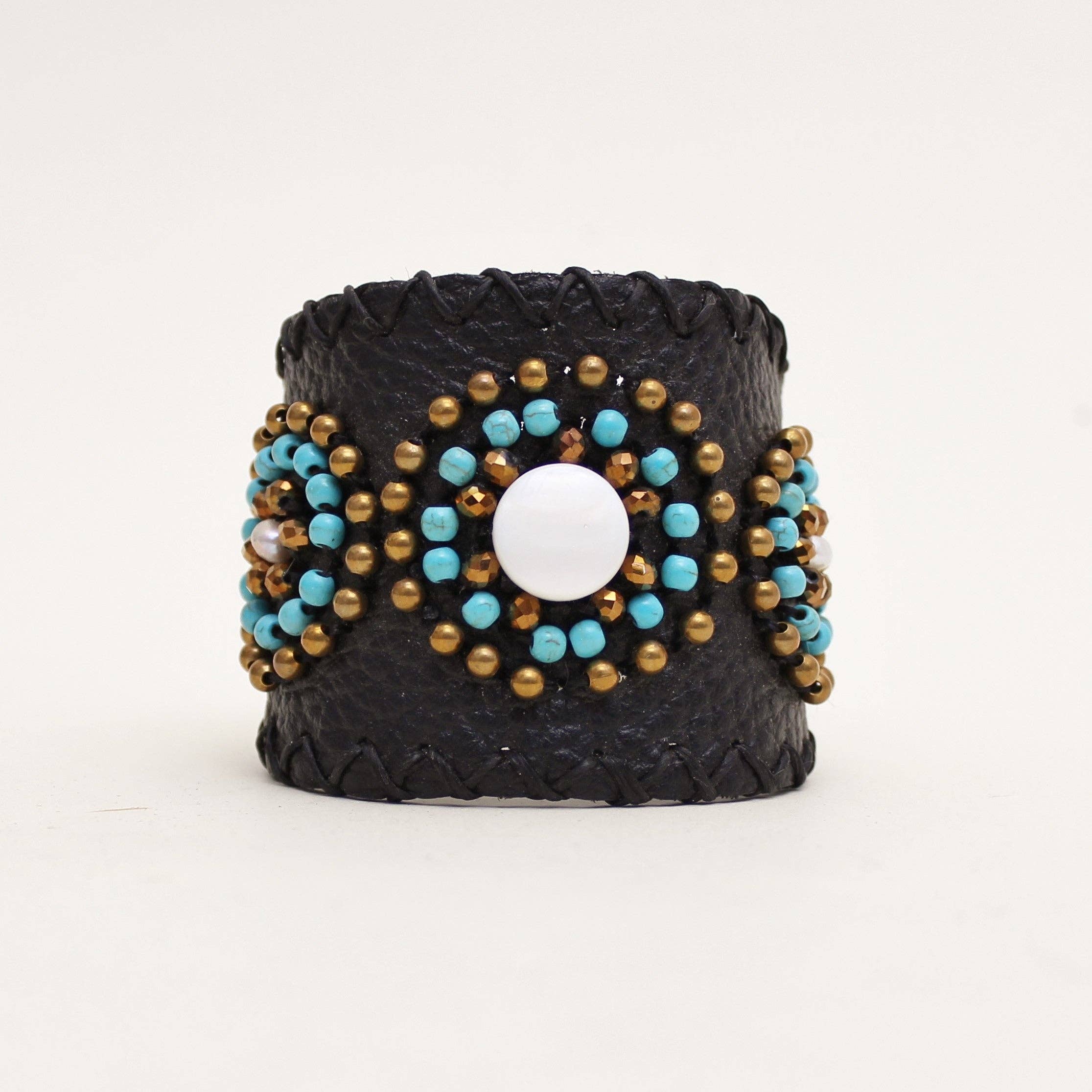Bali Queen - Wholesale Cuff Bracelet - Thai Leather Snap Cuff8