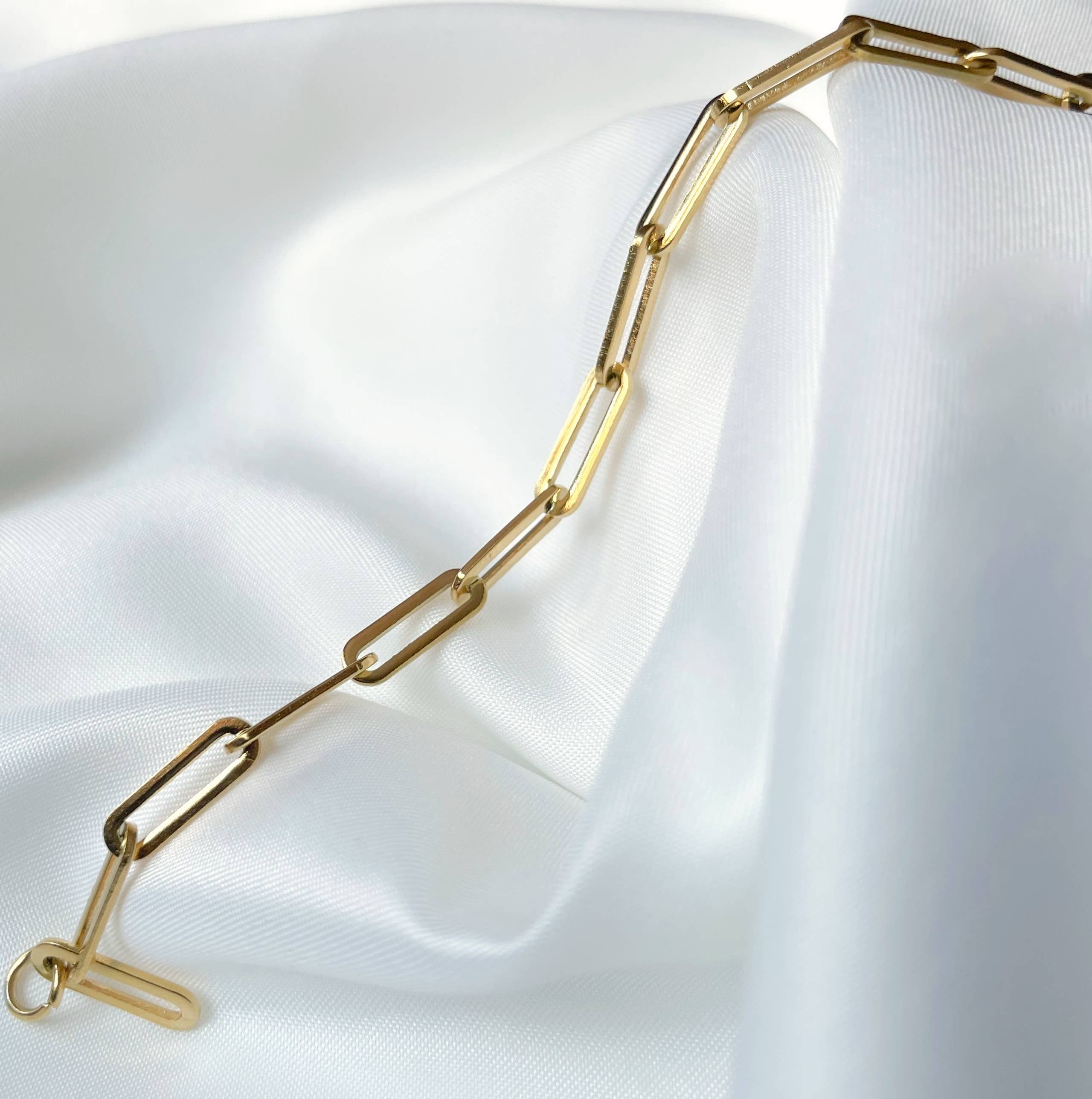 Blueyejewelry - Wholesale Link & Chain Necklace - 18k Gold Paperclip Necklace - Waterproof Link Chain Necklace1