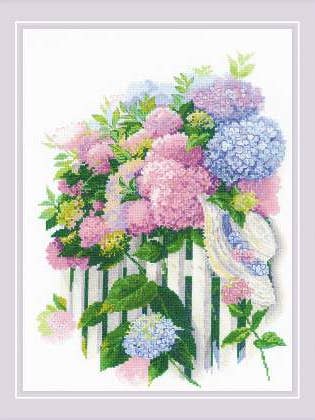 Kit de Ponto Cruz da Riolis 2026 Jardim de Hortênsias por atacado de RIOLIS