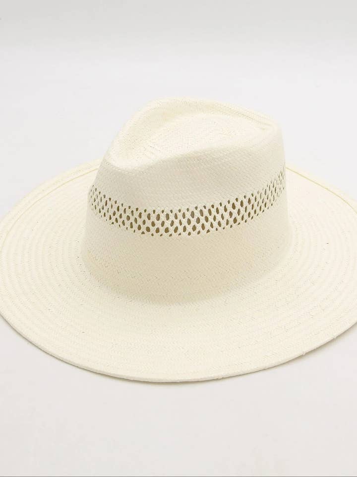 The Jasper - Vented Packable Straw Hat for wholesale by Chloe Alexis