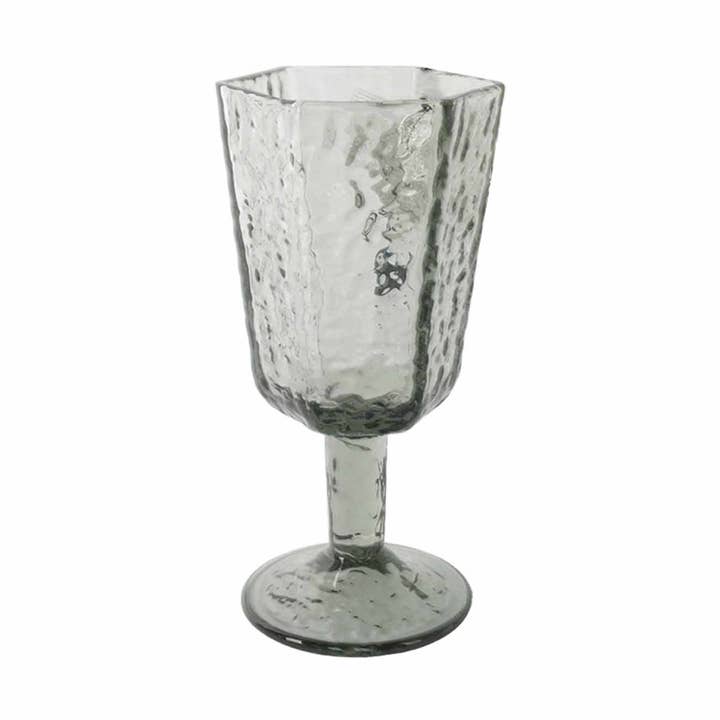 Rocky gray stemmed glass D8 H16.5cm for wholesale by Opjet Paris