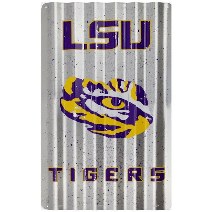 Signs 4 Fun - Wholesale Sign - LSU Tigers Corrugated - Large Parking Signs