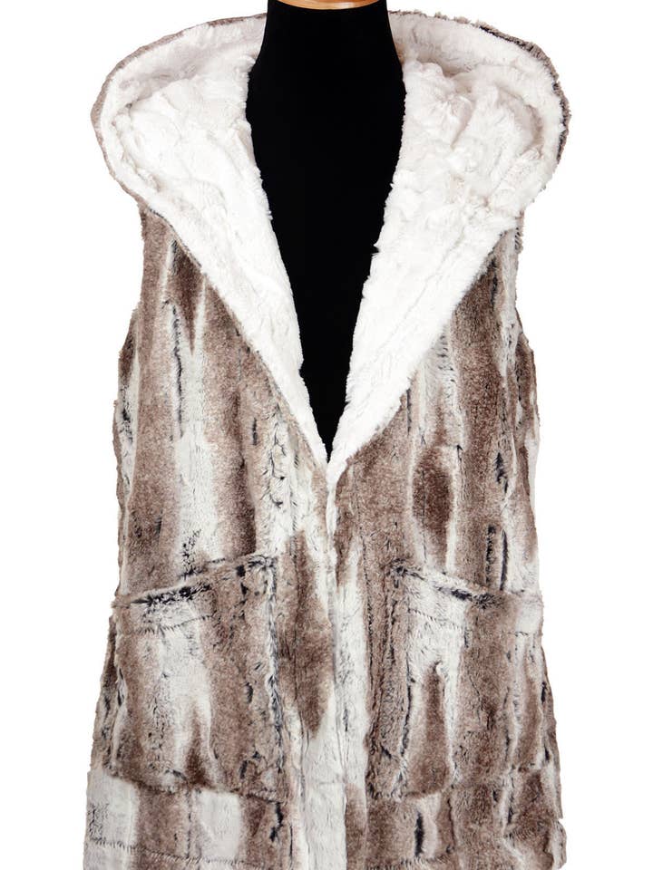 Oversize Hooded Vest - FAUX FUR for wholesale by PANDEMONIUM