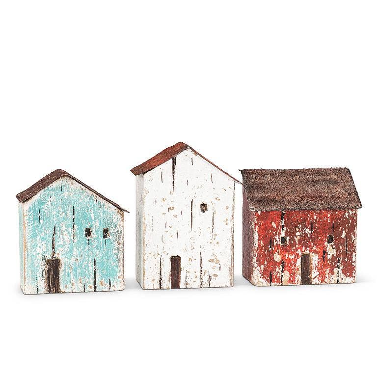 Abbott – Engroshandel Pyntefigur – Mini Seaside House-Hvid & Rød-3 „H1