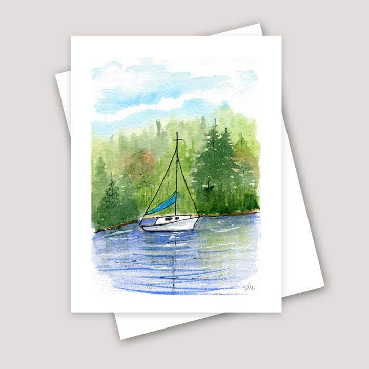 Sailboat at the Lake for wholesale by Kelli McNichols Art