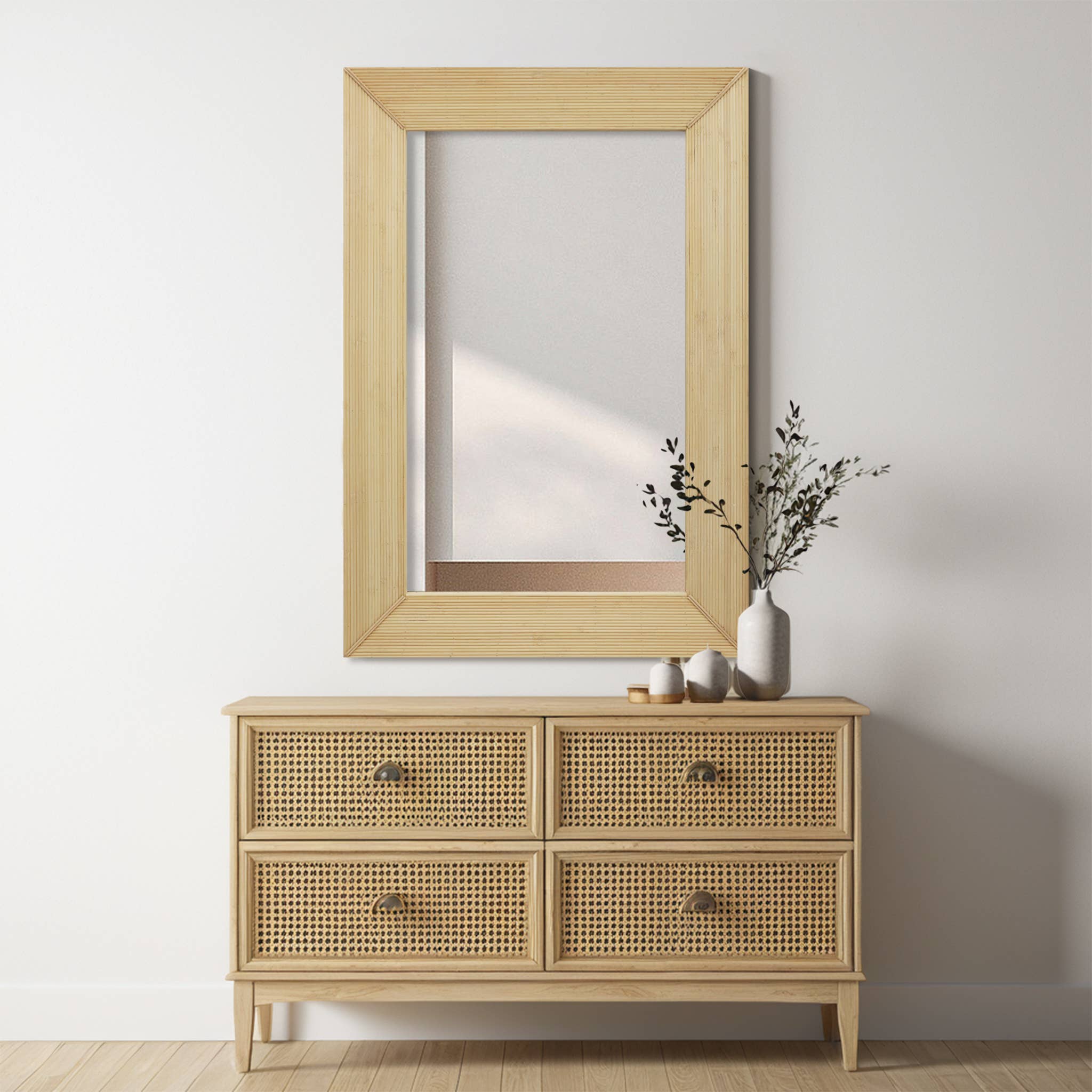 Paris Loft Inc - Wholesale Wall Mirror - PARISLOFT Bamboo Wall Mirror Rectangle0