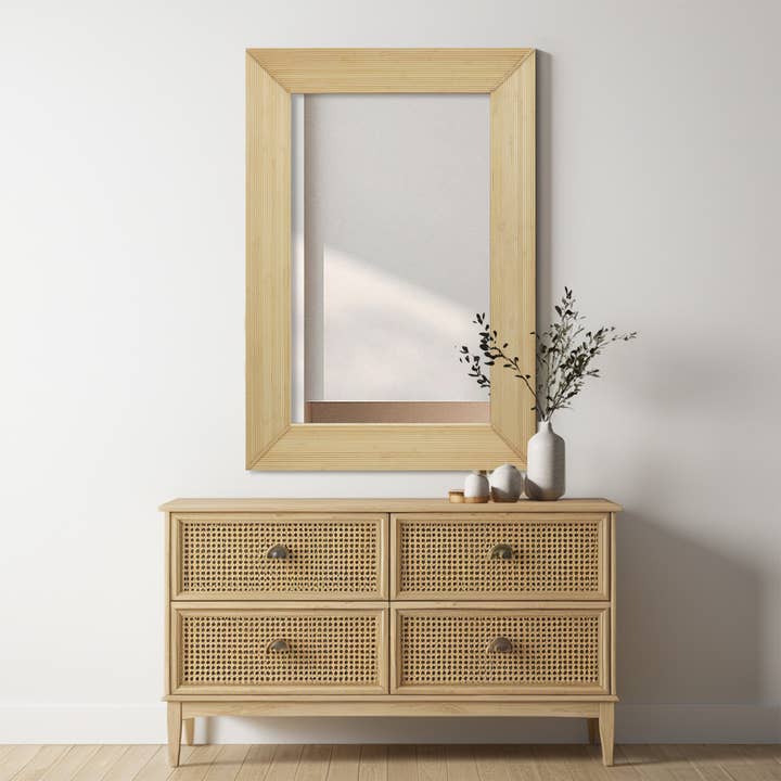 Paris Loft Inc - Wholesale Wall Mirror - PARISLOFT Bamboo Wall Mirror Rectangle