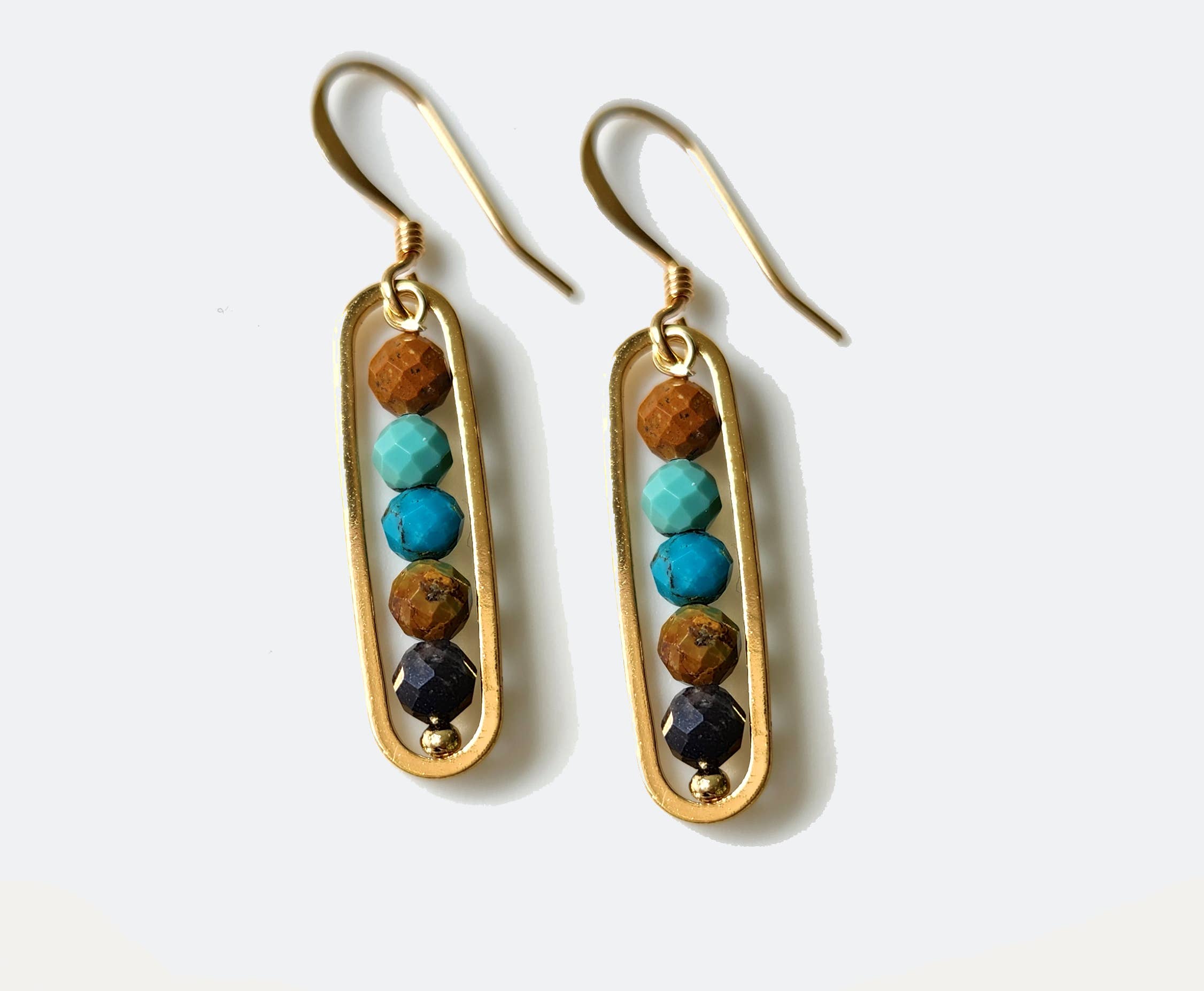 Edgy Petal Jewelry – Großhandel Ohrhänger – Türkisfarbene Erbsenschoten-Ohrringe3