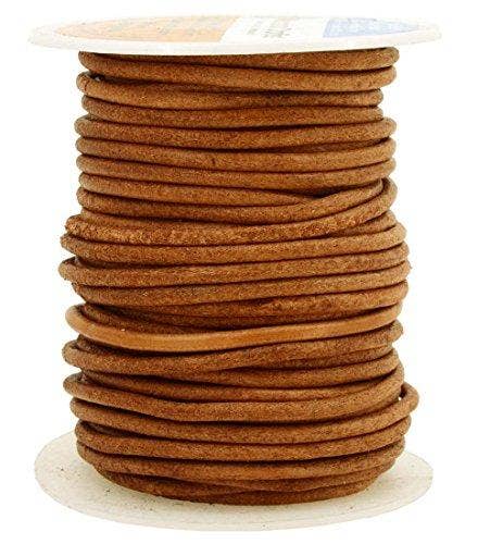 Mandala Crafts - Wholesale Craft Supplies - Mandala Crafts Round Cowhide Genuine Leather String Cord, Natural Rawhide Rope for Jewelry Making, Kumihimo Braiding, Shoelaces6