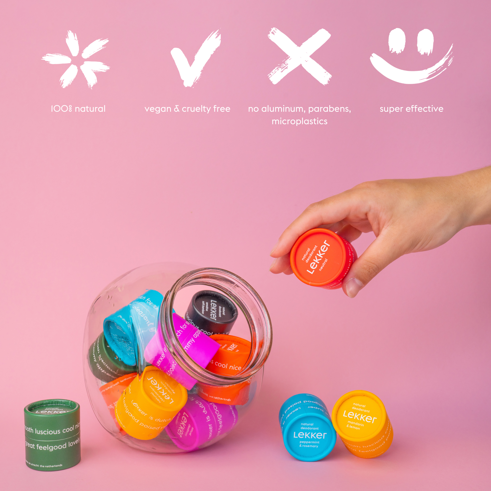 The Lekker Company - Wholesale Deodorant - Unisex - Deodorant cream sensitive soft bamboo (x12)4