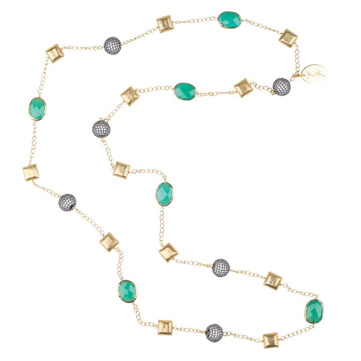 TRIO- SILVER GOLD PLATED CHAIN 60CM for wholesale by Maria Khan Jewellery
