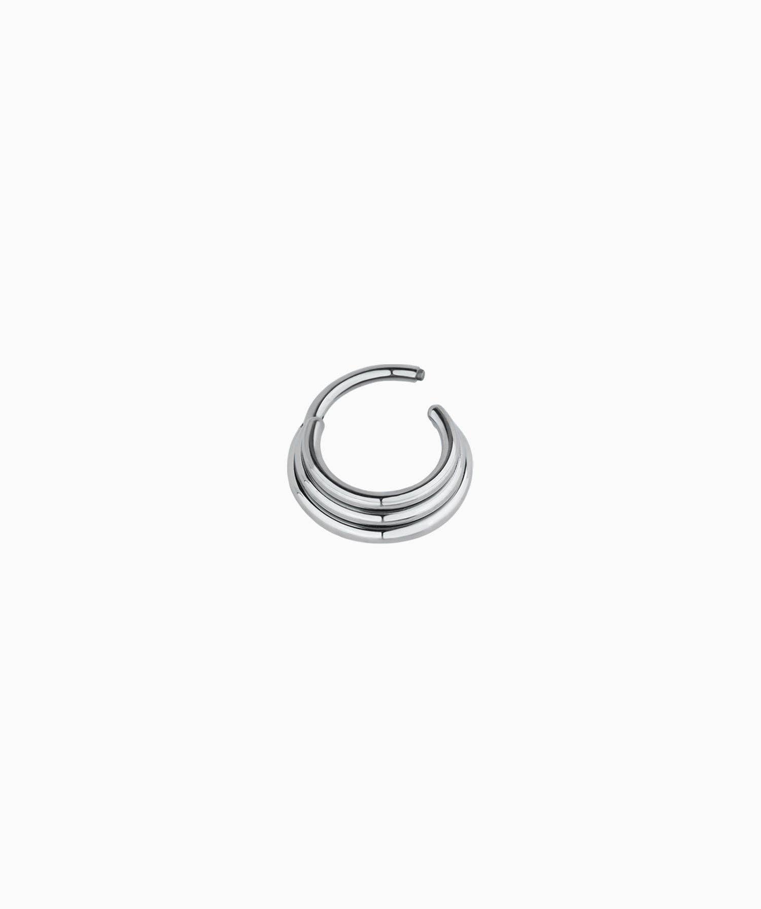 Silver Titanium Basic Clicker Hoop for wholesale on Faire3