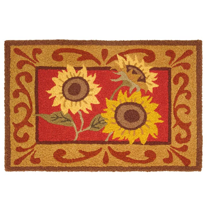 Jellybean Rug - Wholesale Door Mat - Provence Sunflowers Jellybean Rug 20" x 30"