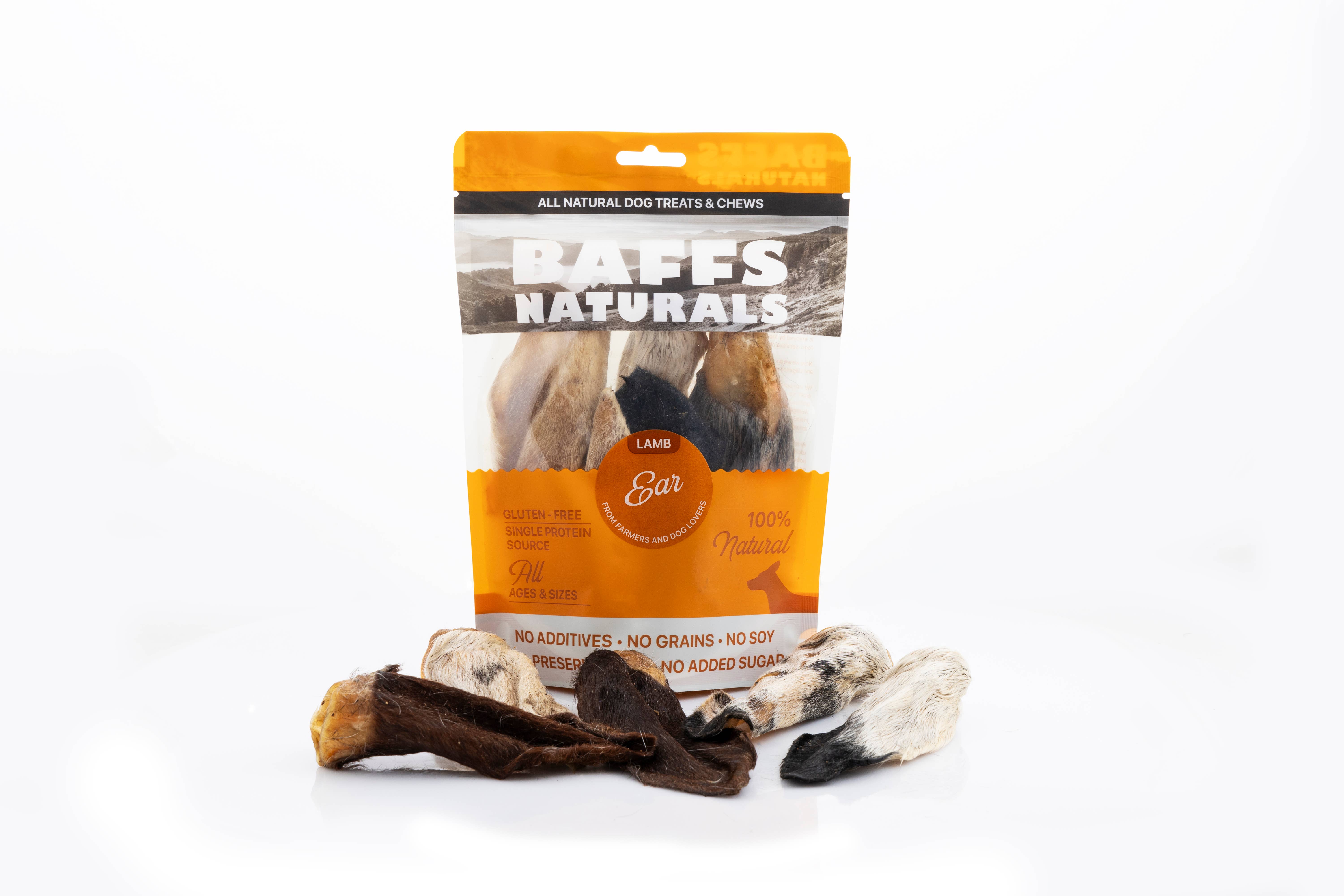 Jojo Modern Pets - Wholesale Pet treats – Dog - All-Natural Premium Lamb Ear Dog Chews (3.5oz Bag)