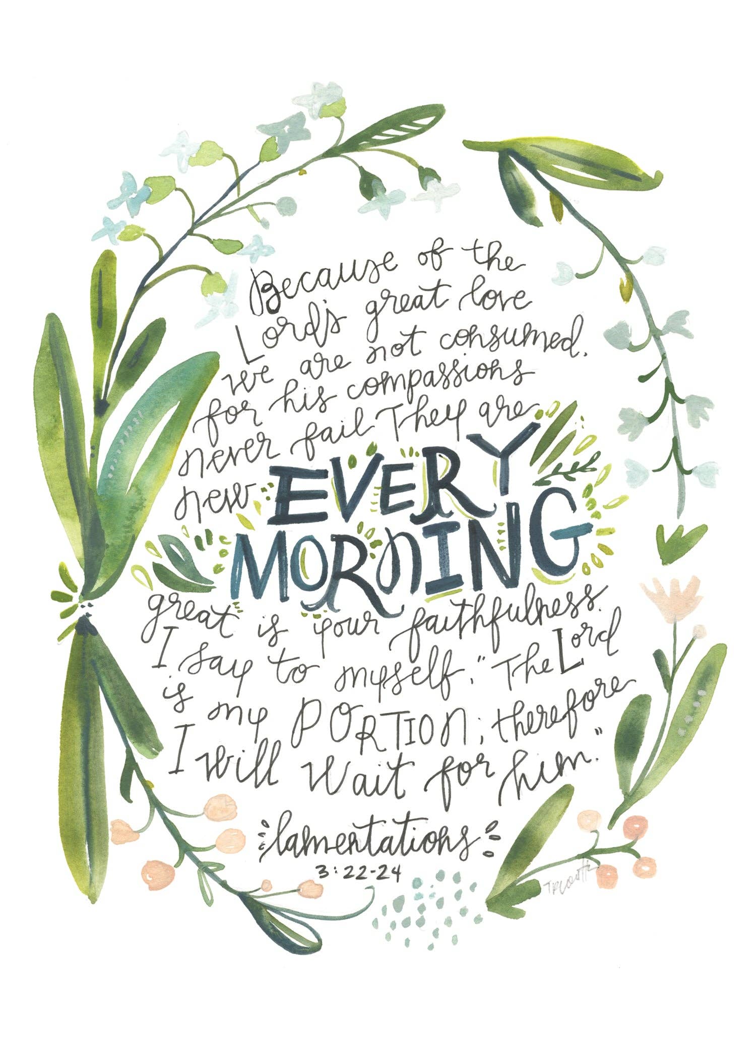 True Cotton - Wholesale Art Print - New Every Morning Lamentations 3 Art Print0