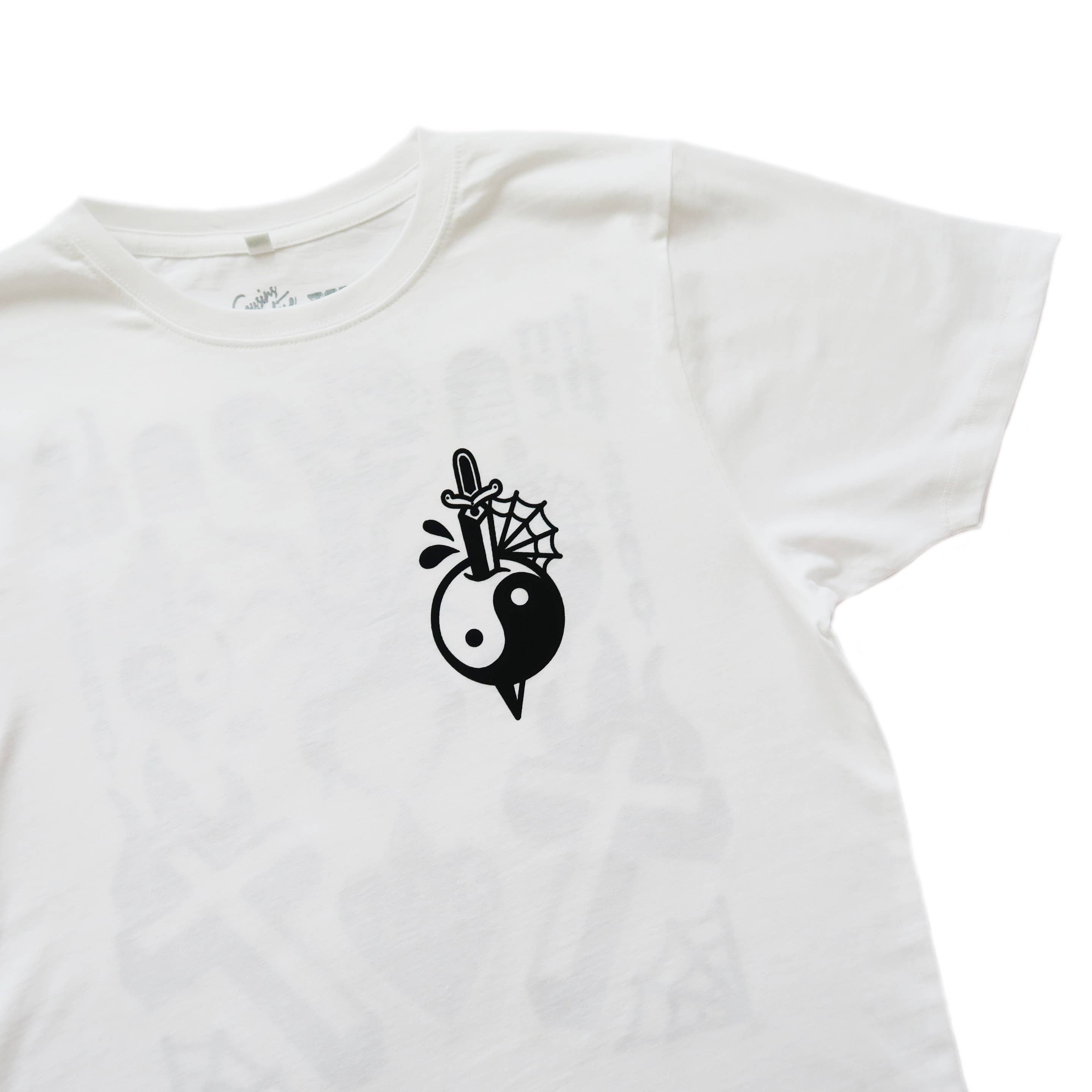 Cousins Collective - Wholesale Screen printed t-shirt – unisex - Tattoo Flash Printed Unisex T-shirt - Black/Pink/White/Grey5