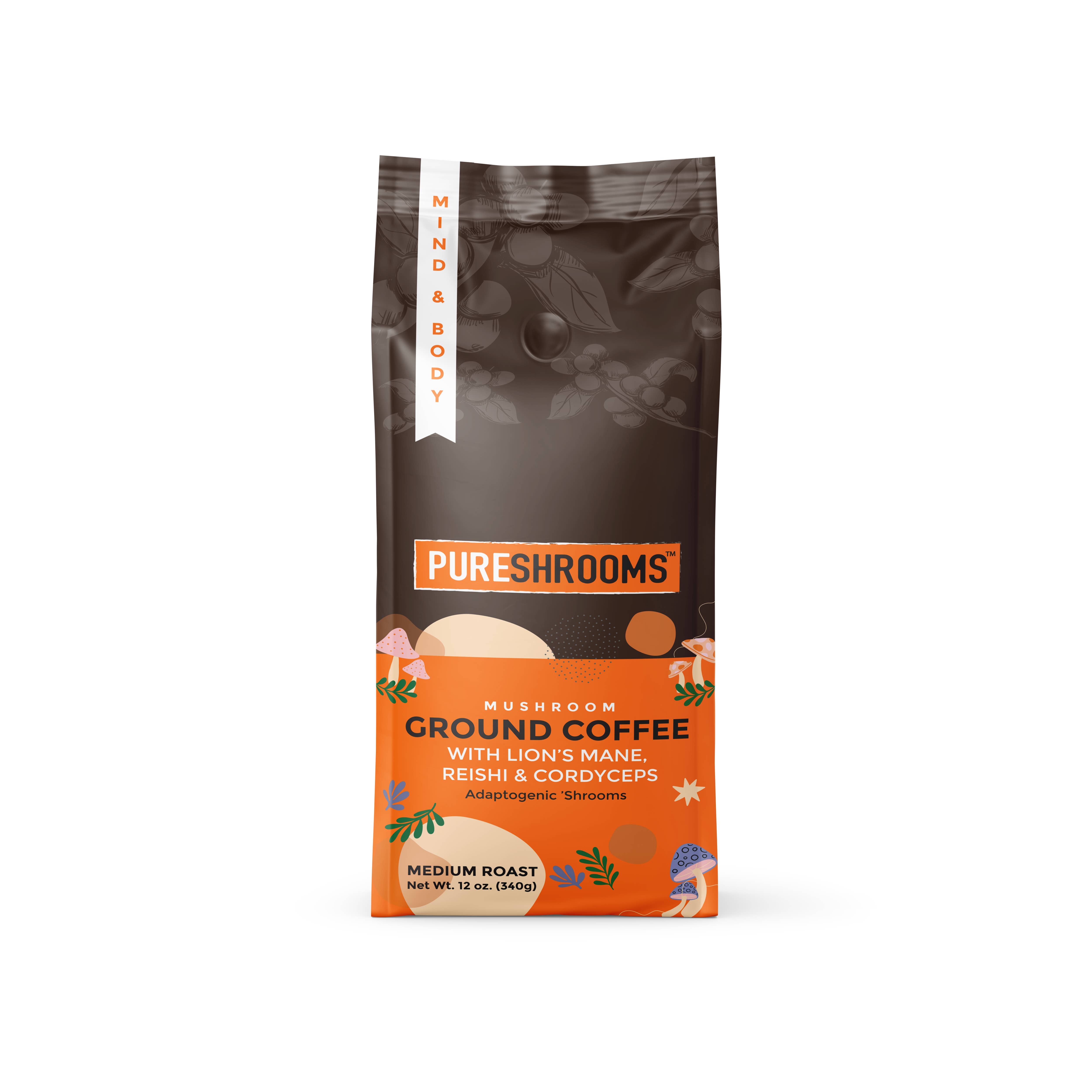 PureShrooms Inc. - Wholesale Ground coffee - Mind & Body Mushroom Ground Coffee