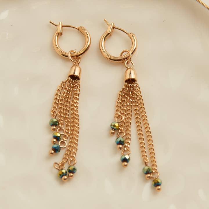 Kina Gold Kronleuchter Creolen Ohrringe für den Großhandel von Howard's