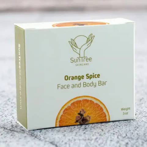 Orange Spice Face & Body Bar for wholesale by SunTree Skincare