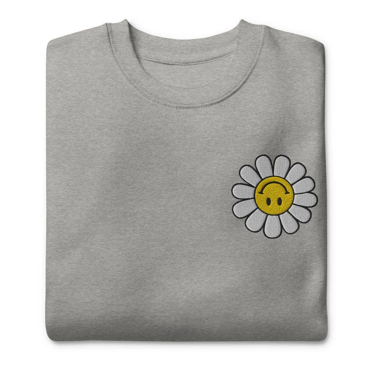 Sara Lutz Art - Wholesale Sweatshirt - Unisex - Daisy Patch Embroidered Sweatshirt11