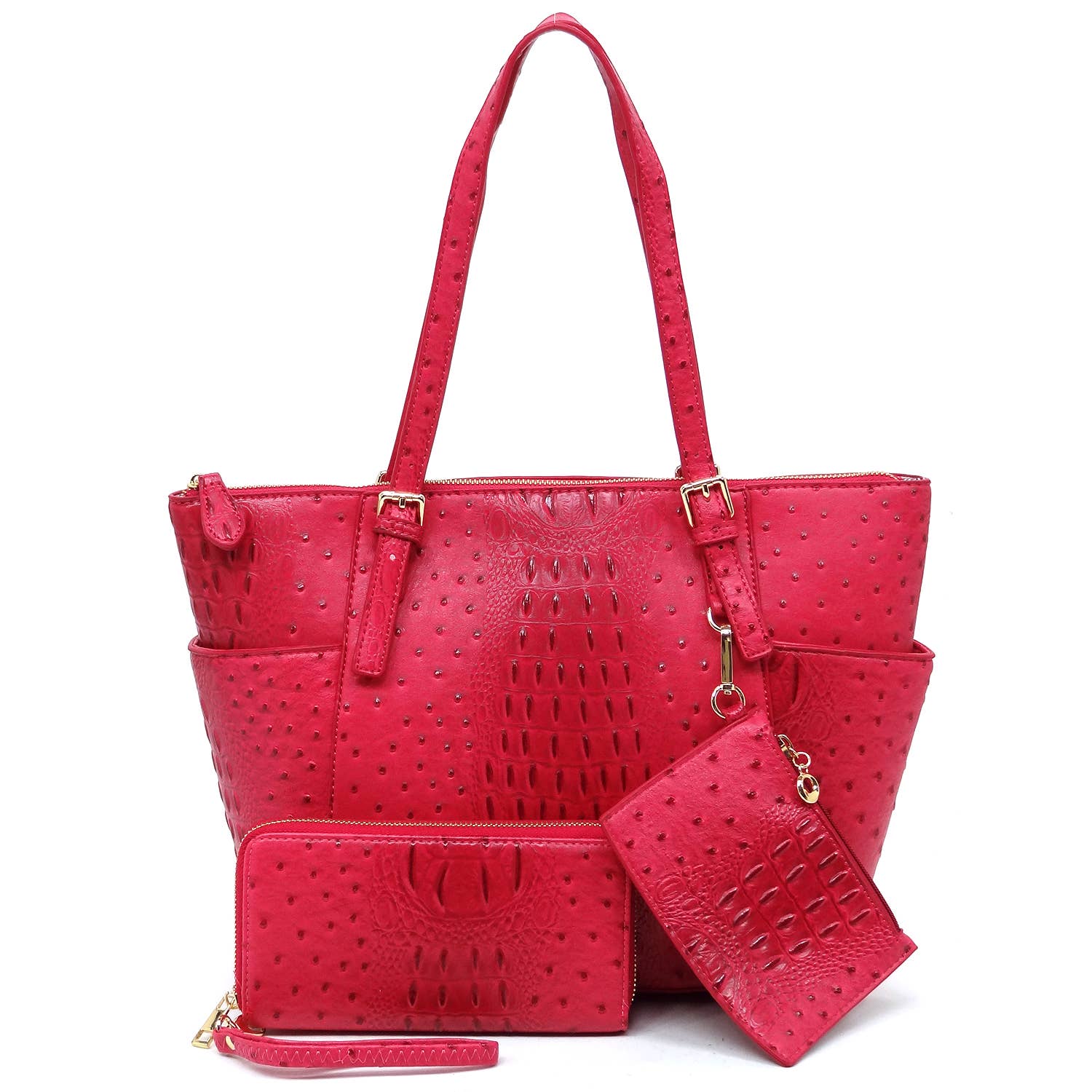 M&M HANDBAGS, LLC. - Wholesale Tote Bag - Women's - OS1009W Ostrich Croc 2-in-1 Shop
2