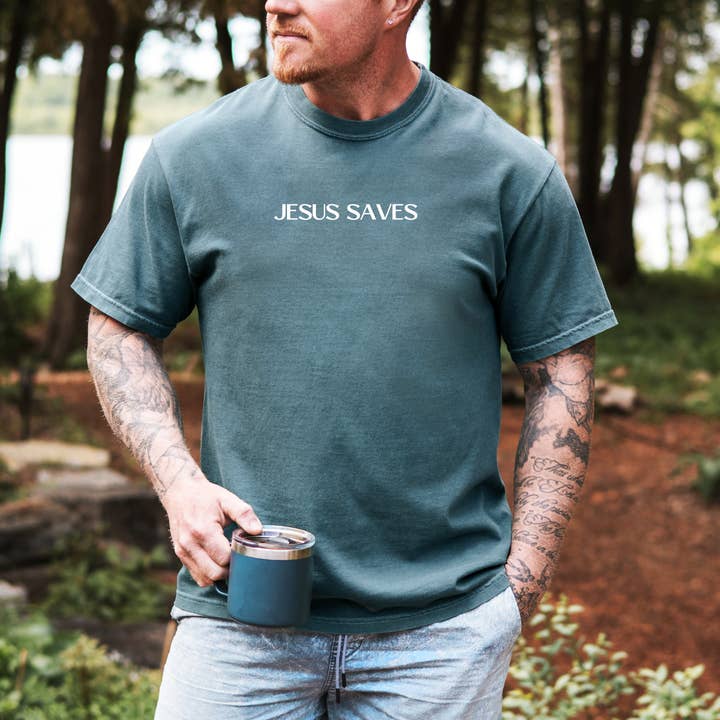 Faith & Life Christian Brands - Wholesale Screen Printed T-Shirt - Women's - Jesus Saves Power In the Name of Jesus Unisex Christian Tee15