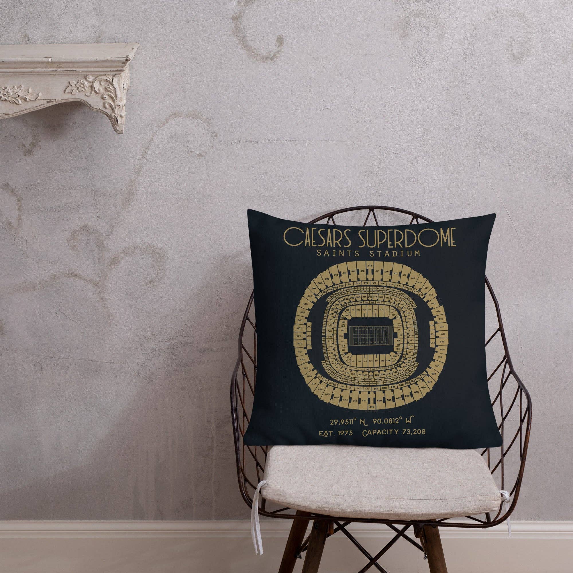 Stadium Prints by BTB - Wholesale Throw/Decorative Pillow - New Orleans Saints Football Stadium & City Pillows12