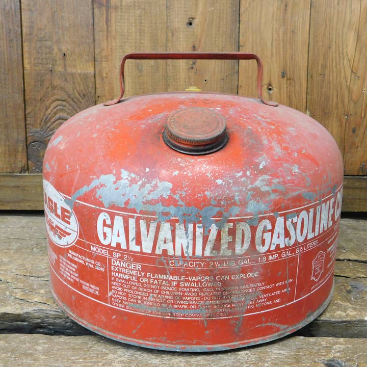 Vintage Metal Gas Can-#10-Original-Eagle-2.5 Gallon-Rustic for wholesale by My Amigos Imports