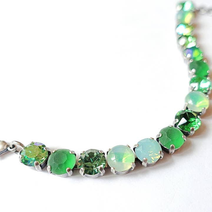 SoHo Schmuckmanufaktur - Wholesale Beaded bracelet - Green Bracelet Vintage Bohemia Glass Stones1