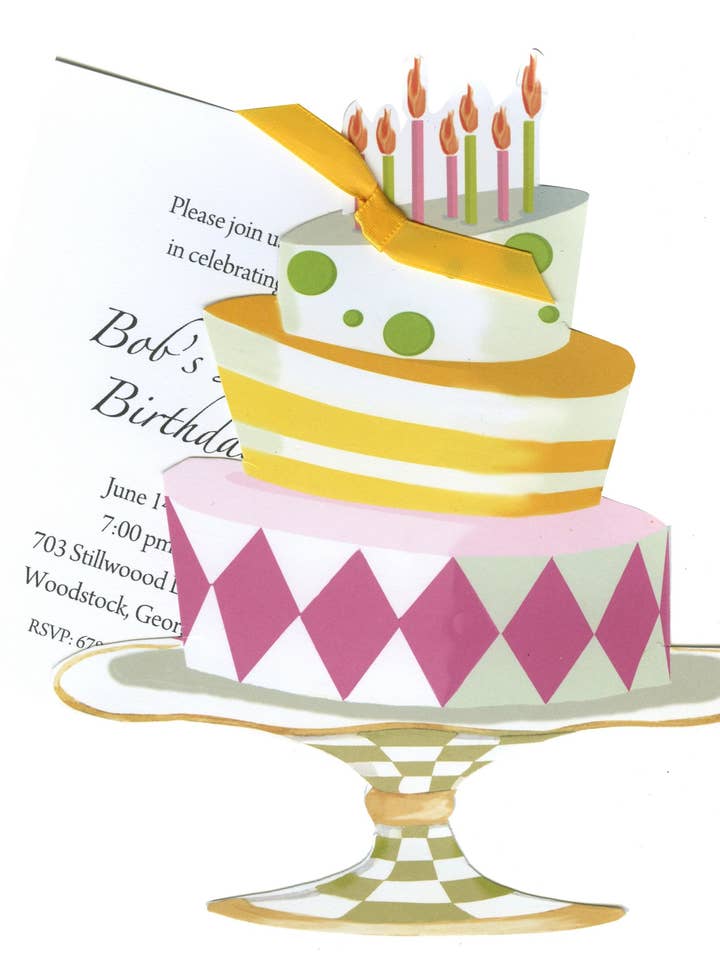 Invitations -AW958W with Glitter for wholesale by Stevie Streck Designs