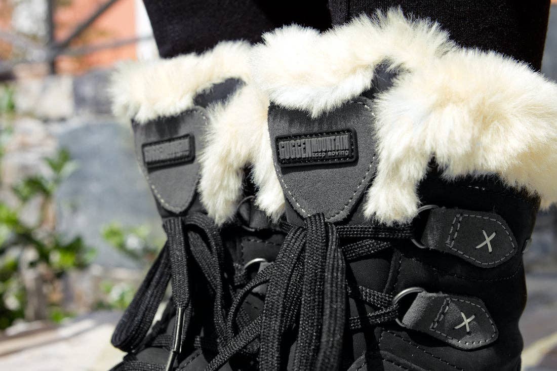 GUGGEN Mountain - Wholesale Snow Boots - Women's - GUGGEN MOUNTAIN B-Ware HPC56 Damen Winterstiefel Echtleder Gefüttert Mit Kunstfell Wasserdicht Mit Membran1