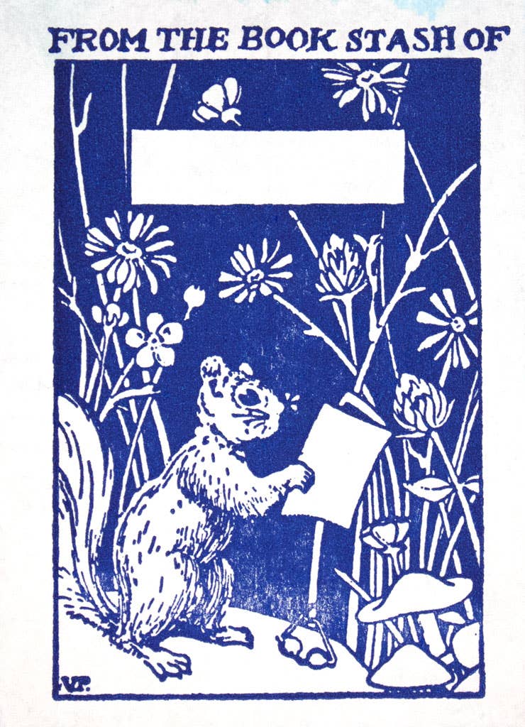 Saturn Press - Wholesale Book Plate - Squirrel1
