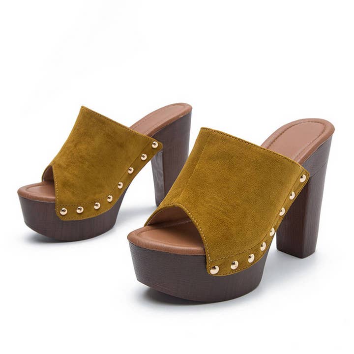 Waterproof High-Heeled Thick-Heeled Sandals for wholesale by Lovenne