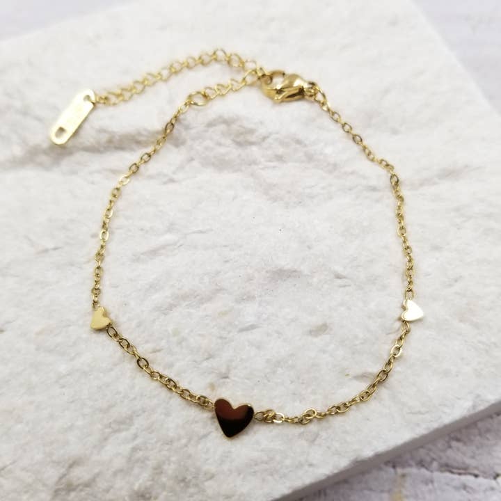 Treasure Wholesale - Wholesale Charm/Dangle Bracelet - Simplicity Heart Chain Bracelet