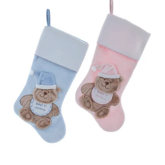20.5" Babys 1ST Bear Stocking 2 Assorted for wholesale by Kurt S. Adler, Inc.
