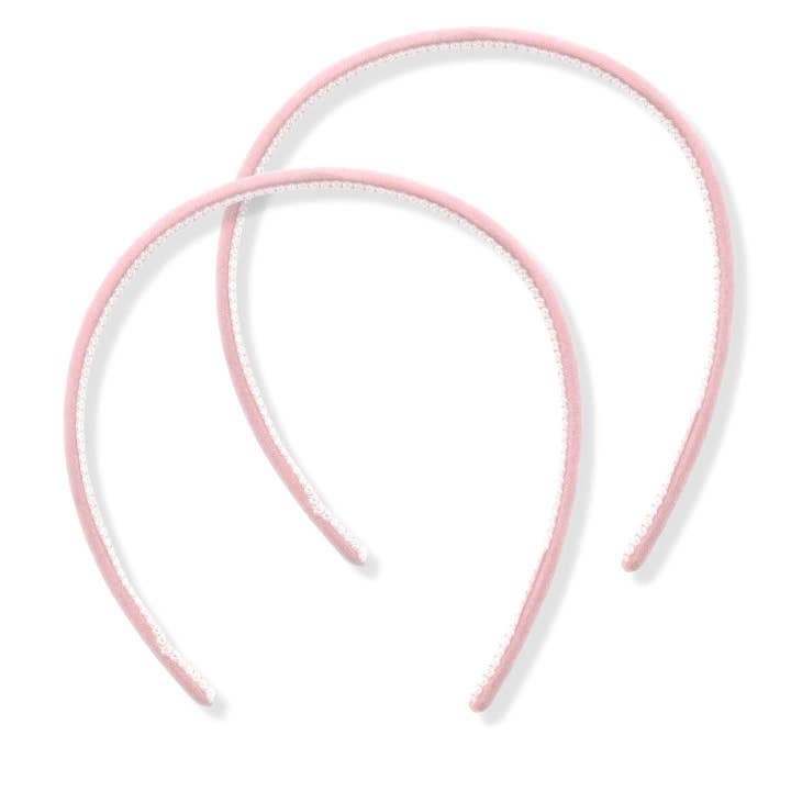 Topkids Accessories - Wholesale Fashion Headband - Women's - 2pc 1cm/0.4" Thin Velvet Hair Bands Headbands Alice Bands Head Bands Hair Accessories Hair Styling Accessories Women's Fashion Headbands Girls Fashion19