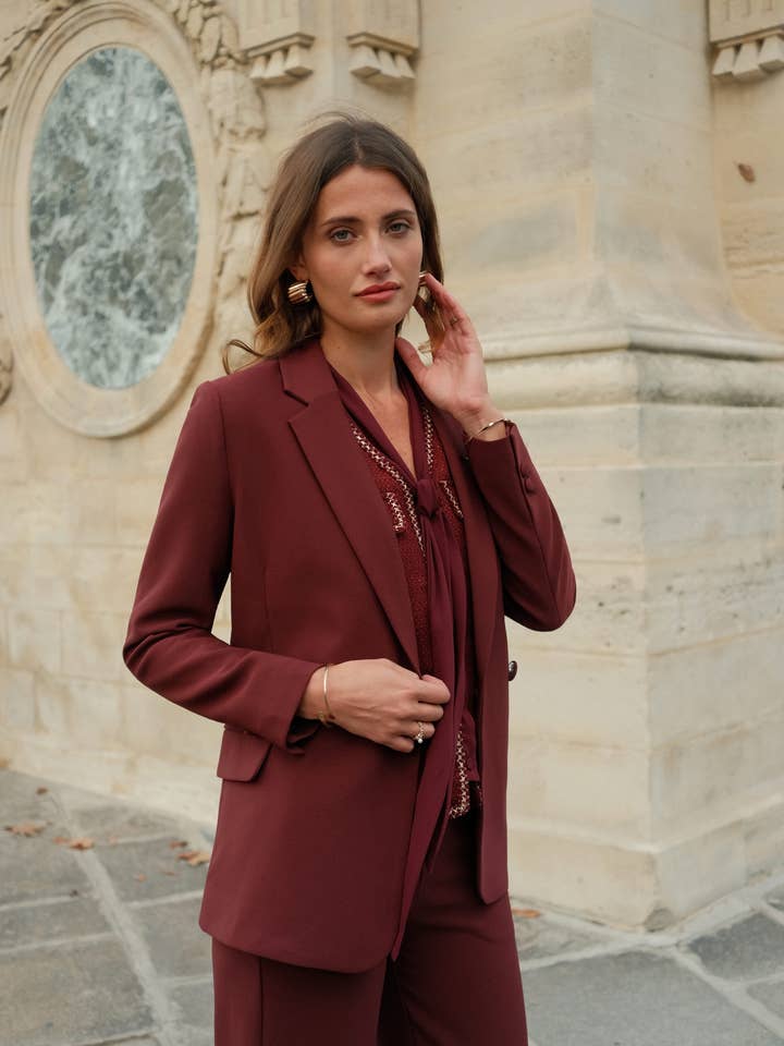 LULUMARY - Wholesale Suit Jacket - Women's - Double-breasted jacket V3450