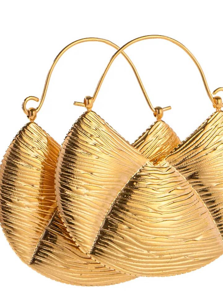 Purse Bag Crystal Hoop Ohrring — lasergeätzter Stahl für den Großhandel von HoopLa