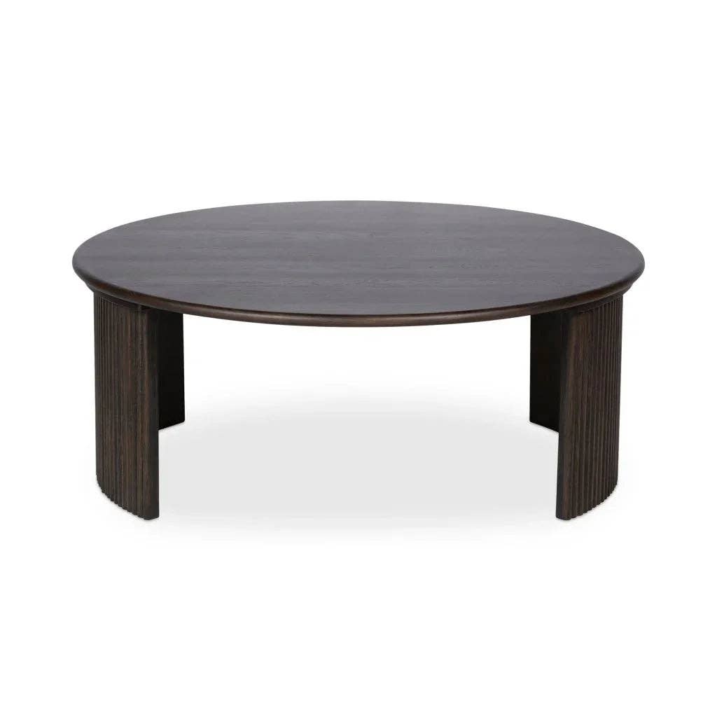 LOOMLAN - Wholesale Coffee Table - Penny Solid Oak Top Round Coffee Table31