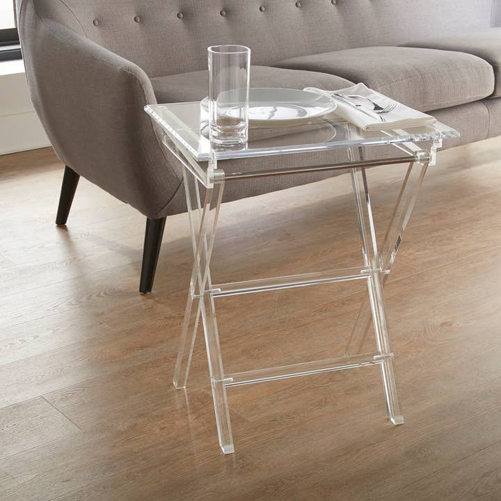 Huang Acrylic - Wholesale Side Table - Clarté Acrylic Folding Table