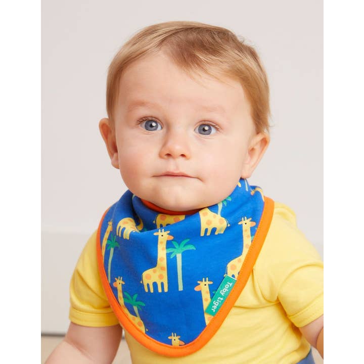 Toby Tiger GmbH - Wholesale Dinner & Cloth Napkin - Bio-Baumwoll Baby Tuch mit Giraffen-Druck1