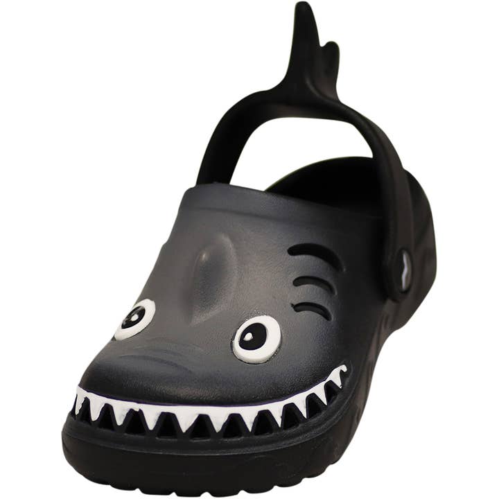Norty Boy's Girl's Children Toddler Kid Fun Slip on Sandal Slipper Clog Shoe - 41919 - Black Shark for wholesale by Eastern Off Price