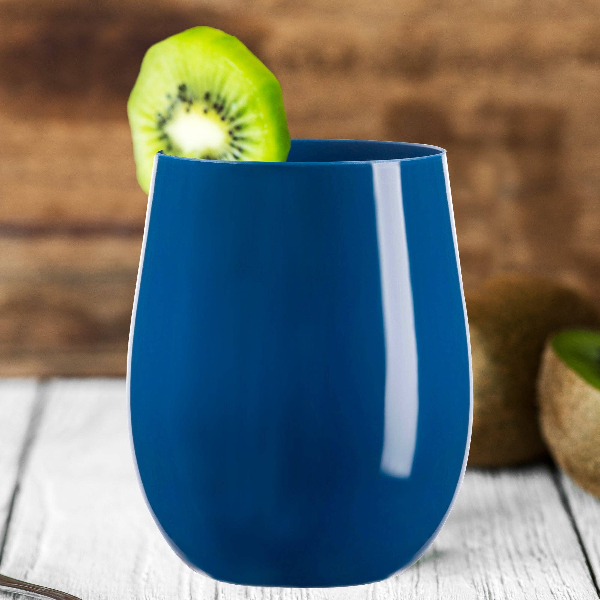 Smarty had a Party – wholesale Wine glass – 12 oz. Navy Elegant Stemless Plastic Wine Glasses - 16 pcs7