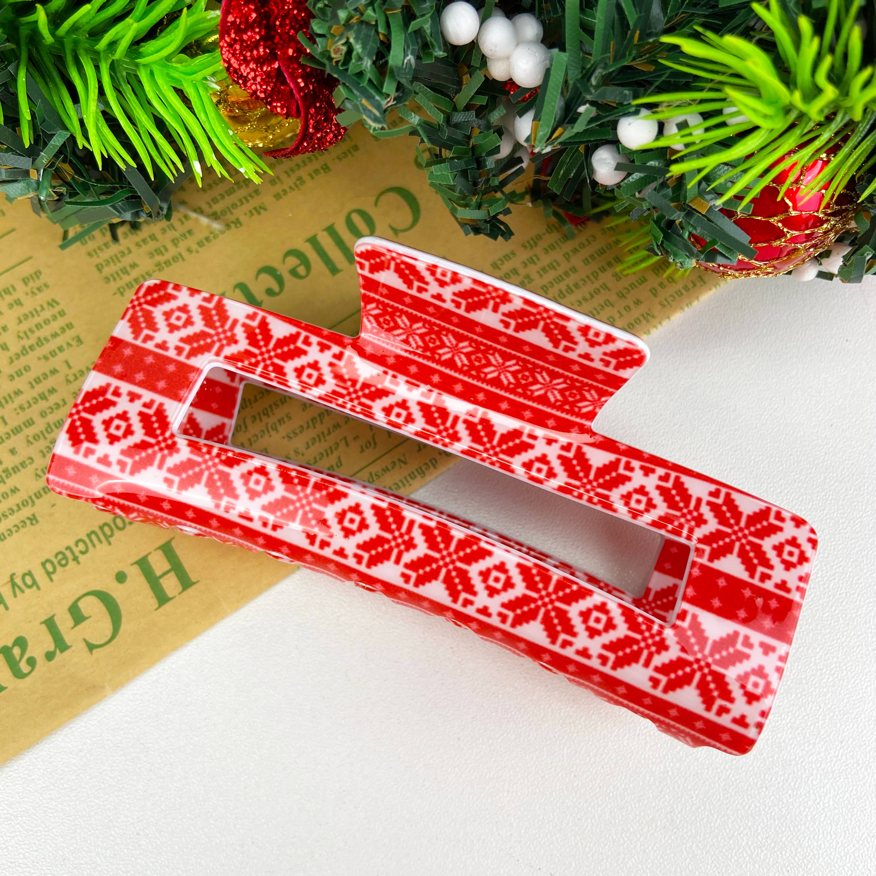 TheDivaSoap - Wholesale Hair Clip - Women's - Funny Christmas Hair Clip Snowflake Bells0