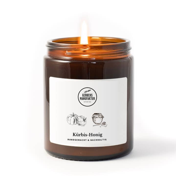 Pumpkin honey scented candle for wholesale by Geruchsmanufaktur